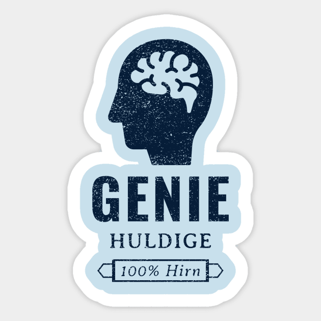 Genie, huldige, 100% Hirn Sticker by Pirino